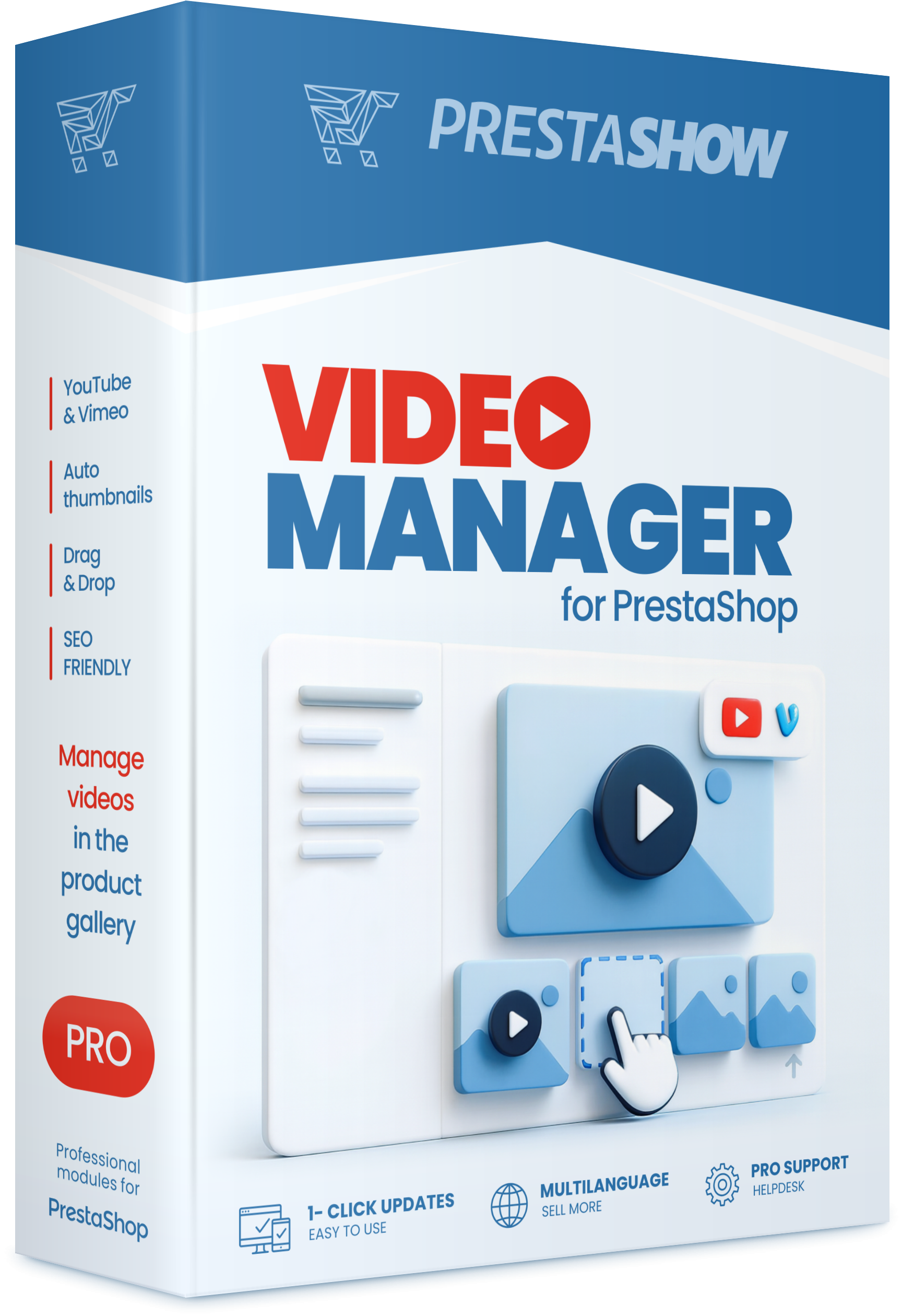 Product Gallery Videos for PrestaShop – YouTube and Vimeo