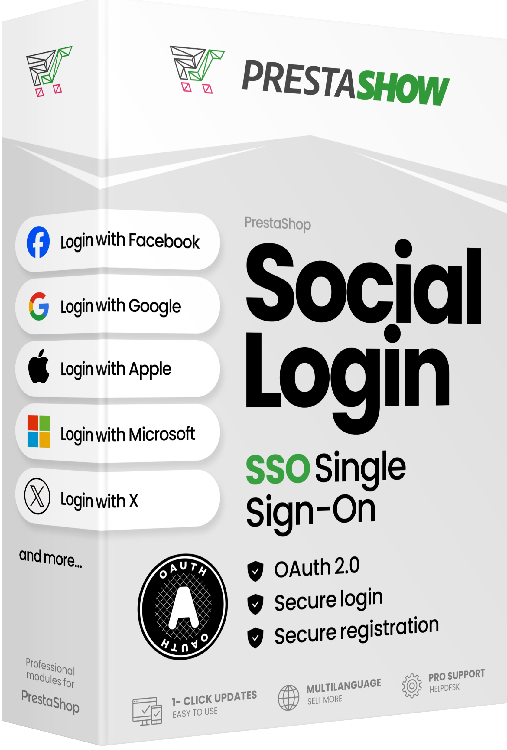 PrestaShop Social Login & SSO Single Sign-On - Secure Login and Registration