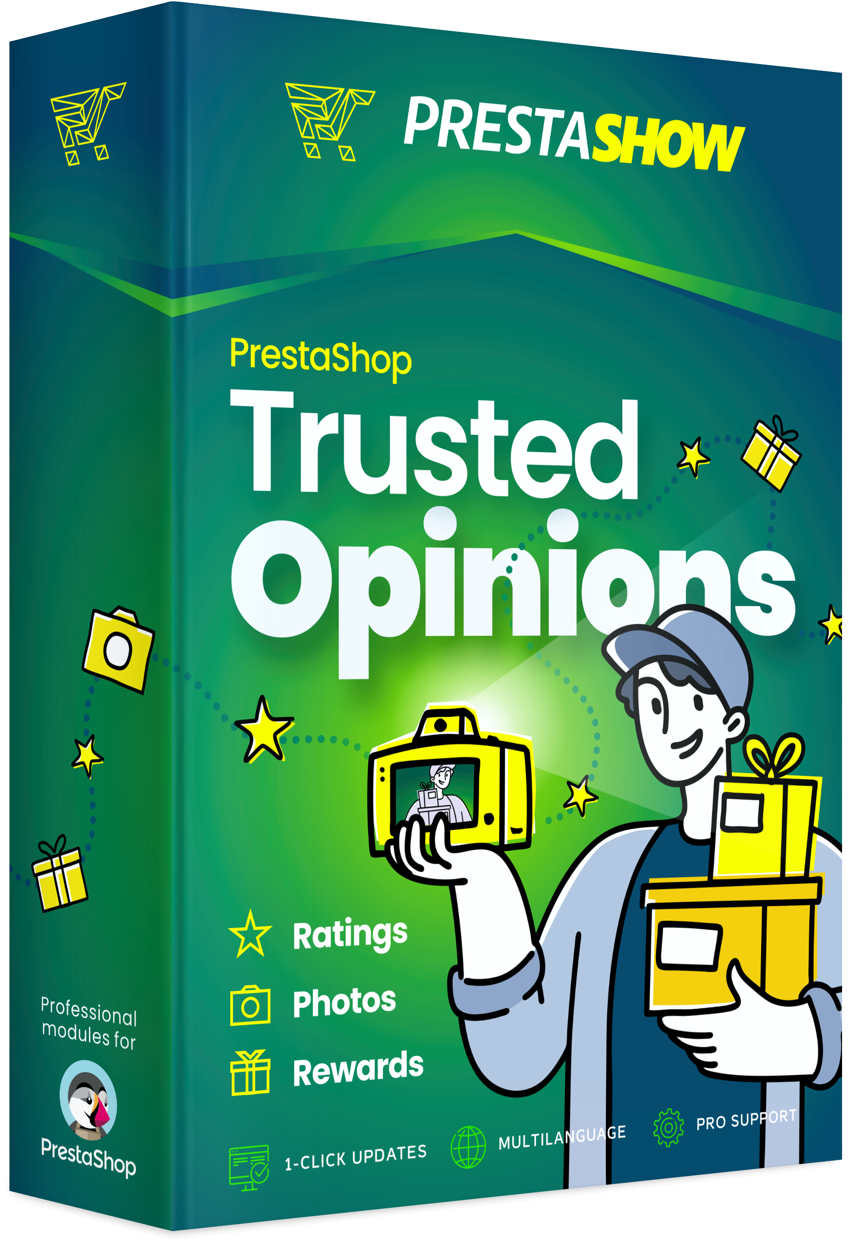PrestaShop Reviews - photos, widget, rewards, SEO